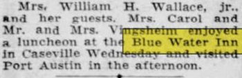 Blue Water Inn - Sep 10 1933 Article (newer photo)